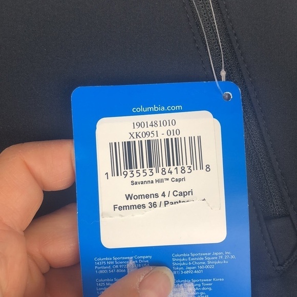 NEW Columbia Savanna Hill Utility Hiking Capri Black Stretch Pocket Outdoor Pant - Picture 15 of 16